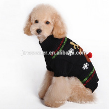 Aliexpress hot selling pet clothes wholesale red nose deer fashion Christmas pet dog sweater